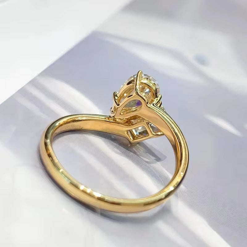 Duo Lumière — pierścionek z 2 diamentami laboratoryjnymi