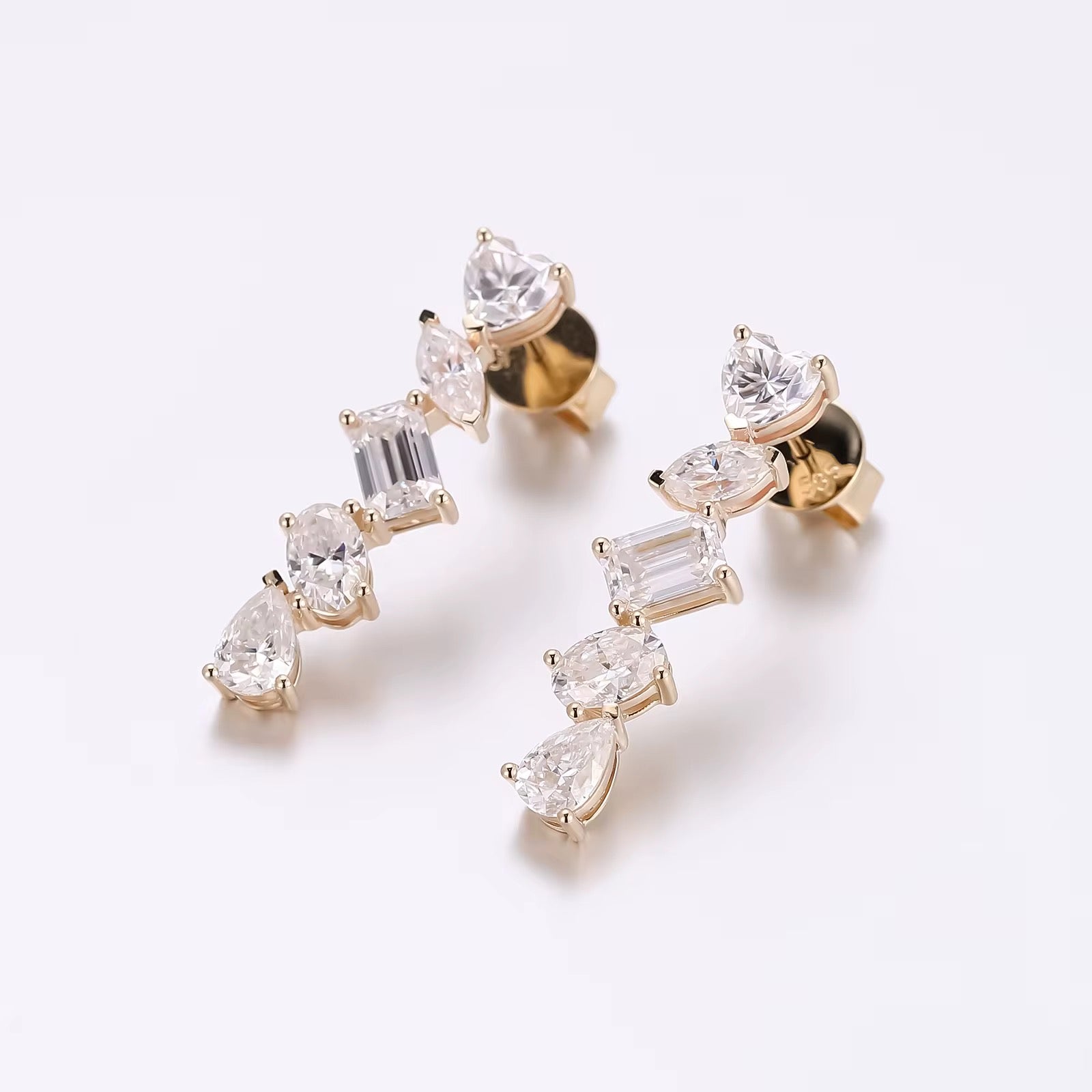 Kolczyki z diamentami laboratoryjnym 4,46ct w złocie 585