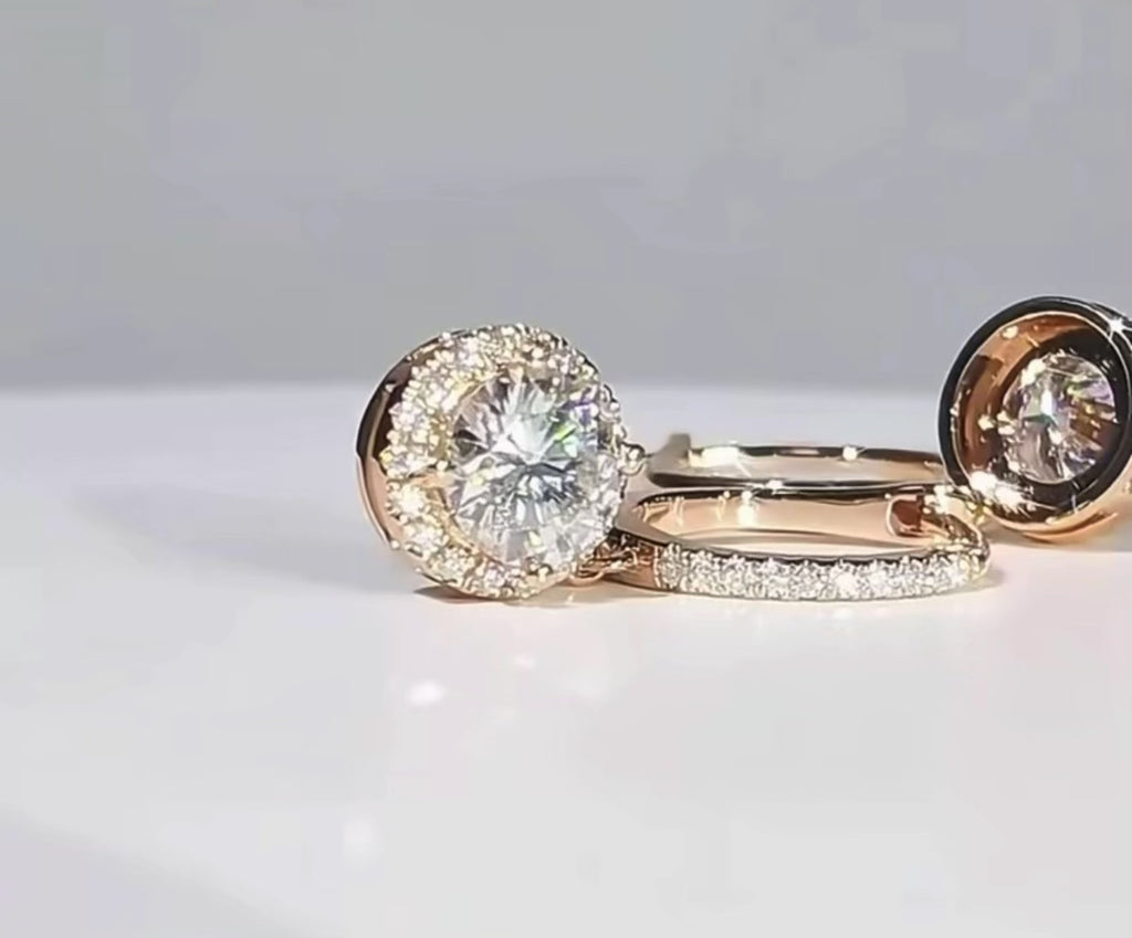 Ponadczasowe kolczyki z diamentami laboratoryjnymi 3ct w złocie 585