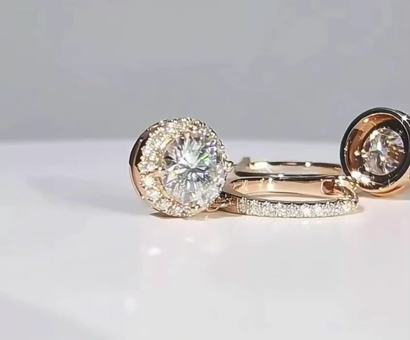 Ponadczasowe kolczyki z diamentami laboratoryjnymi 3ct w złocie 585