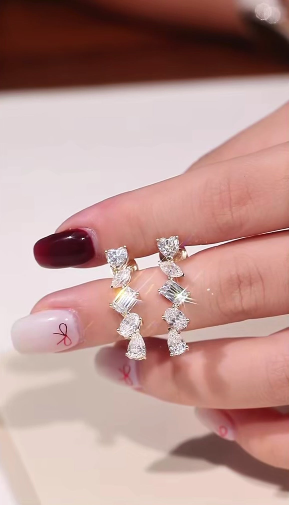 Kolczyki z diamentami laboratoryjnym 4,46ct w złocie 585